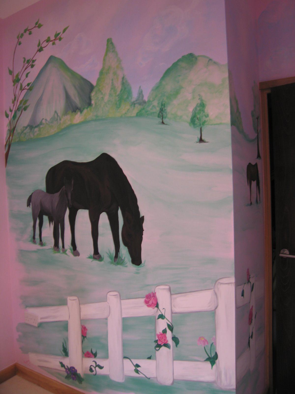 horse yard mural